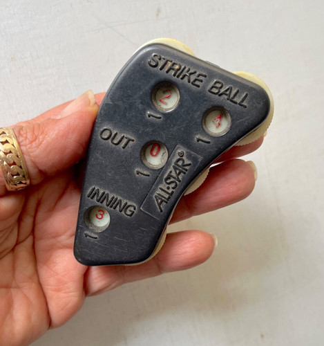Vintage All Star Strike, Out, Ball, Inning Indicator Baseball Counter