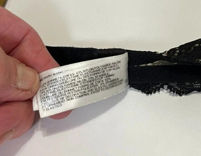 Sutiã Wacoal tamanho 34 D com aro preto RN 20421 CA 52788 excelente estado - Imagem 2 de 4