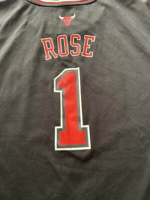 Vintage Chicago Bulls Derrick Rose #1 Adidas +2 Length Mens