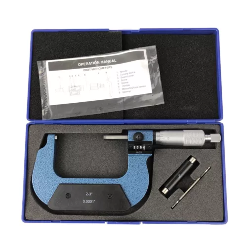 Digital Outside Micrometer Mechanical Digit Counter 2-3"/0.0001"