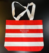 Belvedere Vodka Peach Nectar Striped Heavyweight Embroidered Tote Bag New