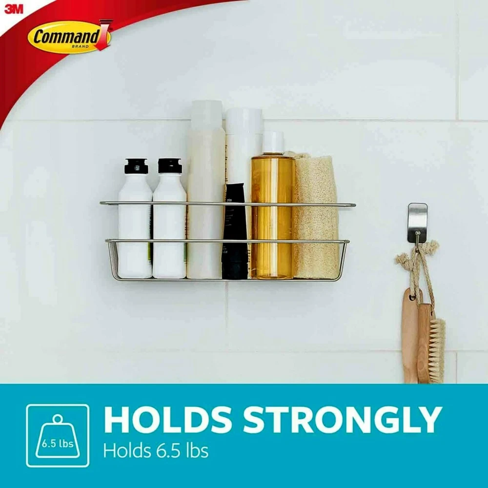 Shower Caddy Matte Black with Water Resistant Strips, Bathroom Organizer, Hol...