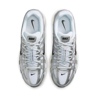 CD6404-105 NIKE P-6000 WHITE/BLACK-METALLIC SILVER-FLT SILVER