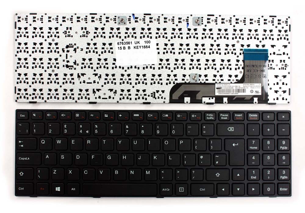 Replacement Keyboard For Lenovo IdeaPad 100-15 100-15IBY 100-15IB Laptop - UK Layout 5 thumbnail image