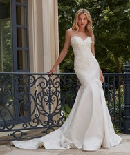 Vintage Mermaid Wedding Dresses Off Shoulder Floral Appliques Beaded Bridal Gown