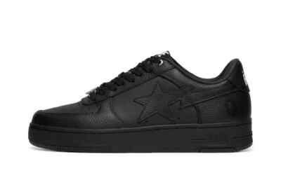A Bathing Ape BAPE STA 1K70-191-334 BLACK Triple Black Men Cowhide