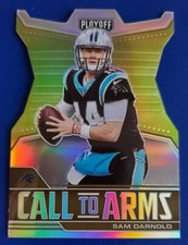 2021 Panini Playoff Call to Arms Die Cut Sam Darnold Carolina Panthers CA-SDA