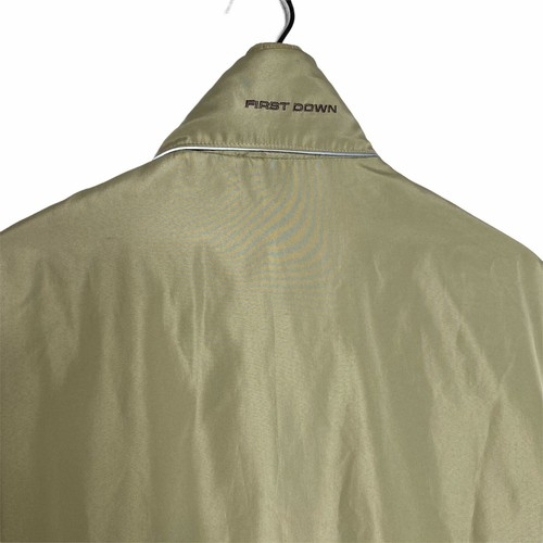 First Down Full Zip Windbreaker Jacket Champagne Tan Mens  Large - Picture 4 of 8