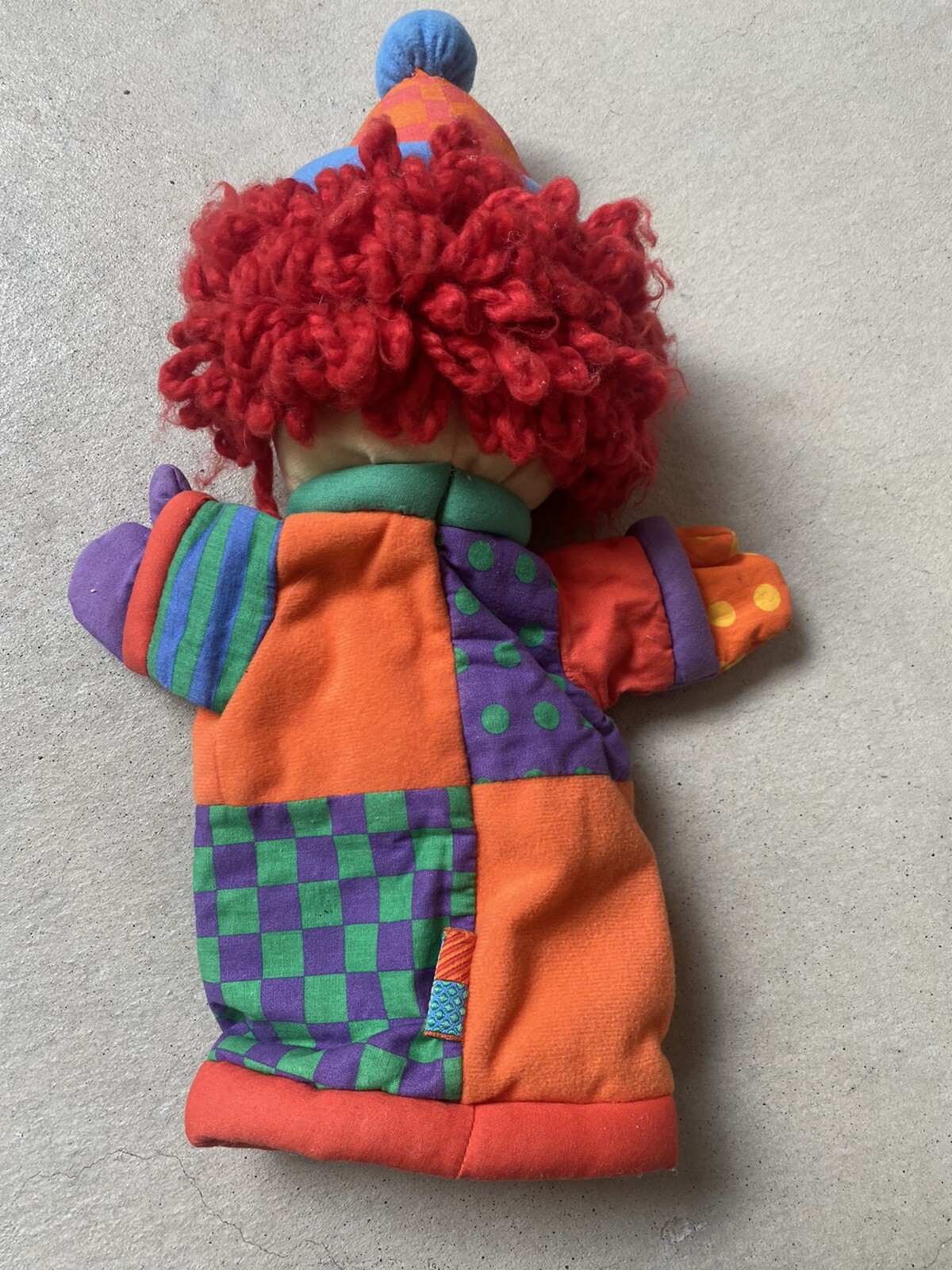 Vintage Gymboree Gymbo Clown Plush Hand Puppet Doll Orange eBay