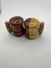 Vintage Las Vegas , Nevada Wood Grain Salt Pepper Shaker Collectible Decor