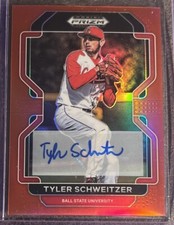 2022 Panini Prizm Draft Picks Base Autograph Red #161 Tyler Schweitzer  /50