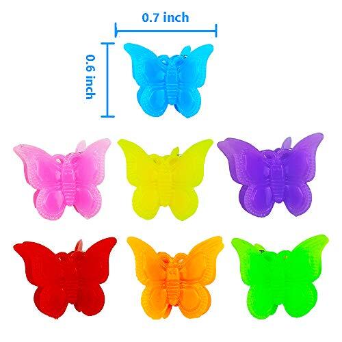 Butterfly Hair Clips, 100 Packs Assorted Color Beautiful Mini Butterfly Hair