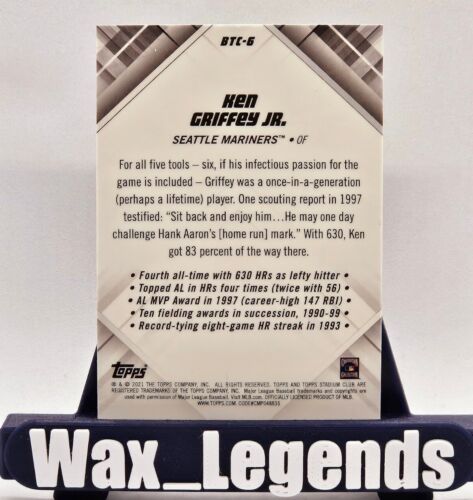 2021 Topps Stadium Club Chrome Beam Team KEN GRIFFEY JR. Case Hit MARINERS HOF - Picture 2 of 2