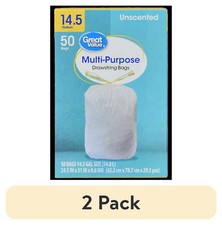 (2 pack)   14.5-Gallon Multipurpose Drawstrin...