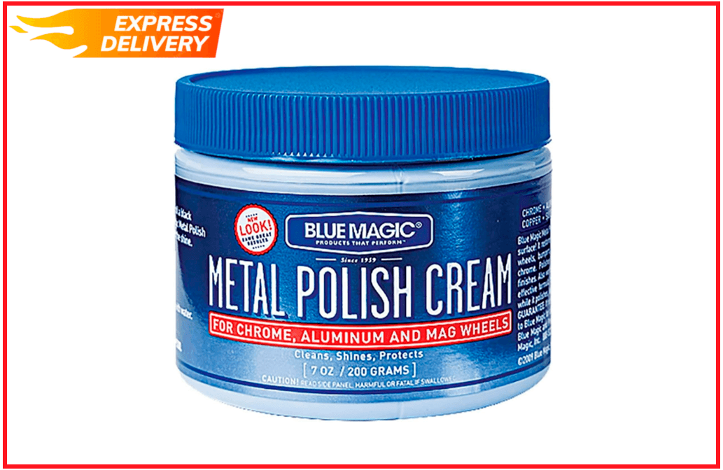 Blue Magic METAL POLISH CREAM Clean Shine Protect CHROME ALUMINUM & MAG