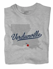 Verdunville Louisiana LA T-Shirt MAP