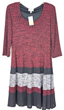 Signature By Robbie Bee Women's Sweater Dress Pull Over 3/4 Sleeves Size PM