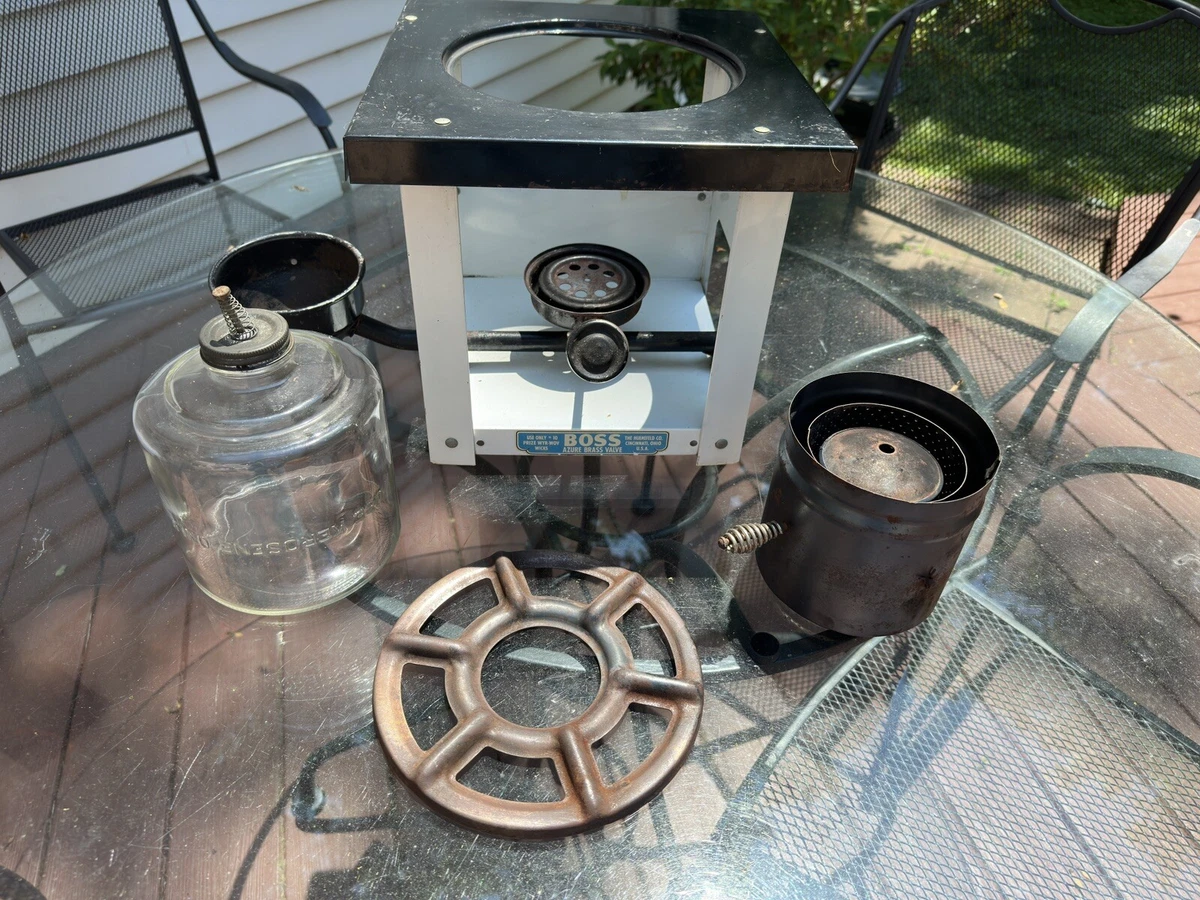The Boss Huenefeld Brass Valve Kerosene Table Top Burner Stove-Antique |  eBay