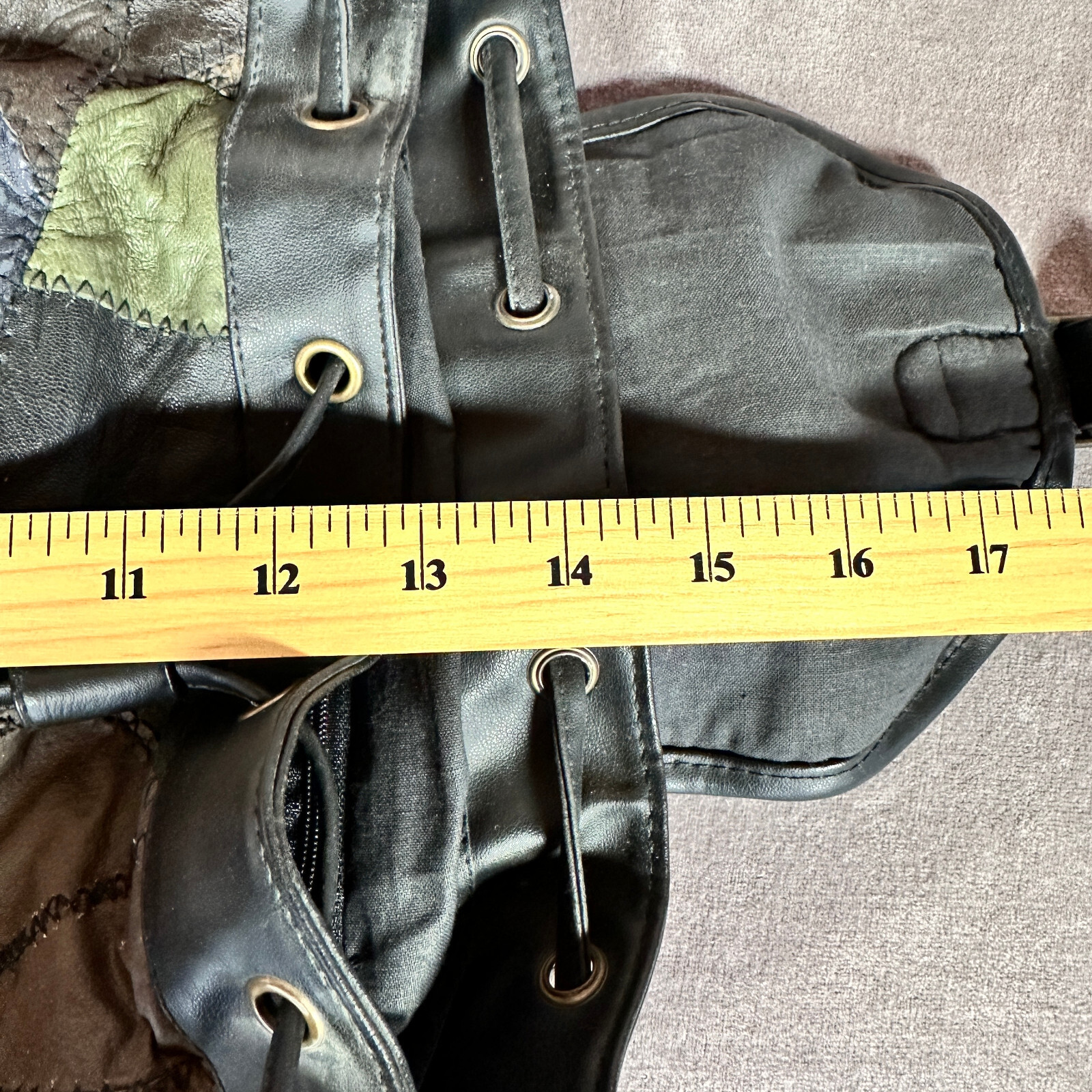 Handmade Multicolor Leather Patchwork Exterior Po… - image 11