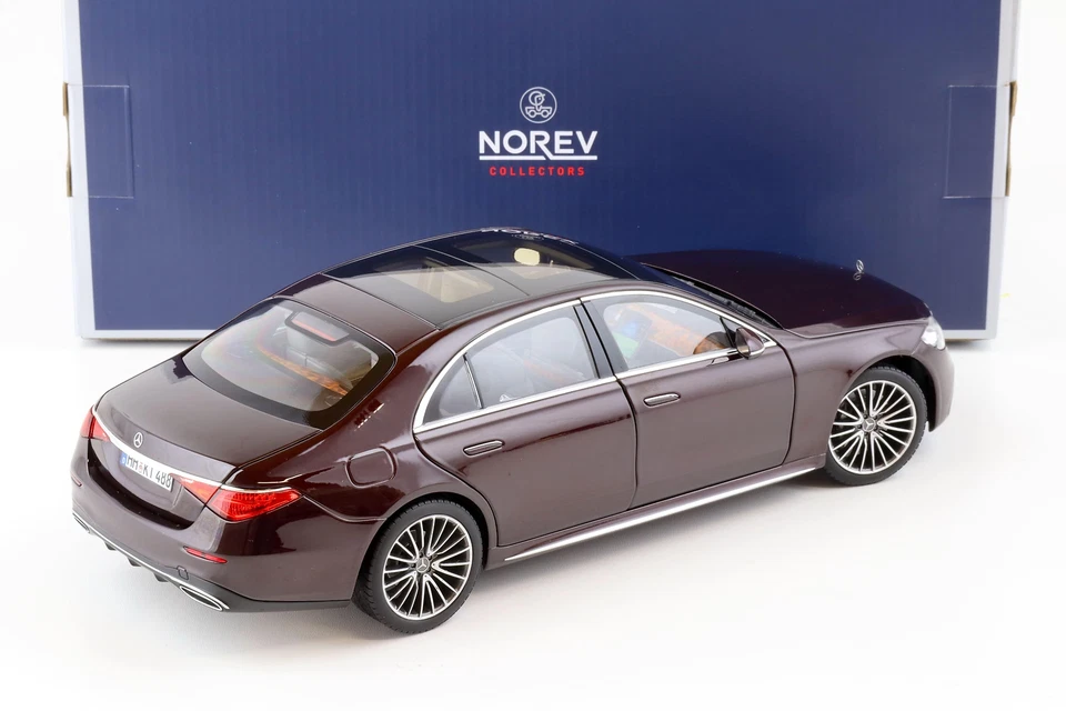 1:18 NOREV Mercedes CLASSE S Amg-Linea Berlina 2021 Dark Rosso Metallico 183804 - Immagine 3 di 4