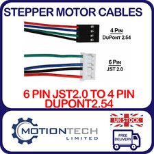 Nema17 4 wire Stepper Motor Cable - 4 Pin Dupont 2.54 / 6 Pin JST2.0 Connector