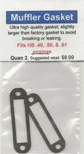 Aftermarket Muffler/Exhaust Gasket 2 Pack, Fits HB .40, .50, & .61 NIP