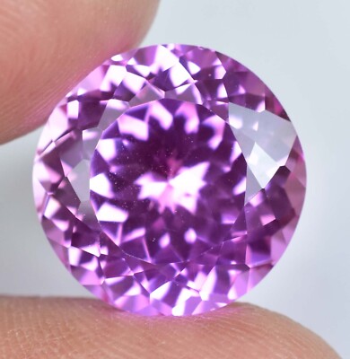 Flawless 17.00 Ct Natural Mogok Pink Ruby Round Cut Certified Loose Gemstone