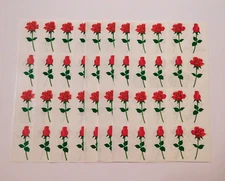Mrs Grossman's Lot of 10 Strips ~Rose Roses ~ Stickers 1995 PNP READ AS IS Lot 1
