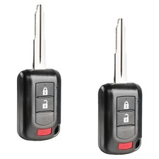 2 Remote Keyless Entry Fob Replacement Uncut Key For Mitsubhishi 3b (6370B944)