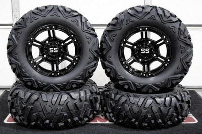 SPORTSMAN 800 27'' QUADKING ATV TIRE 14'' VIPER BLK WHEEL KIT POL3CA BIGGHORN