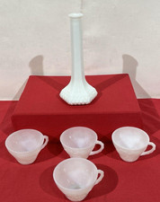 Fenton Anchor Hocking Milk Glass Lot Vintage Hobnail Bowl Vase Plates