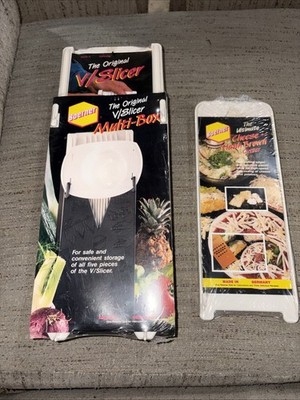 NOS Vtg Boerner The Original V-Slicer Multi-Box Mandoline Slicer & Cheese Cutter