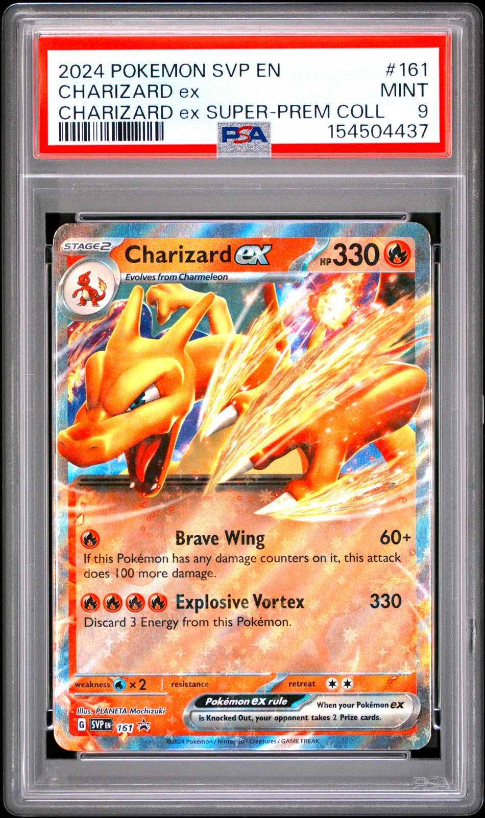 2024 POKEMON SVP EN-SV BLACK STAR PROMO #161 CHARIZARD EX PSA 9