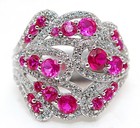 3CT Heat Treated Rubellite Tourmaline 925 Sterling Silver Ring Jewelry Sz 8 F8-1 — photo 1