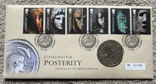 2003 Anniv Medal In FDC. 250 Year Of British Museum. 6 Stamps. 91796.