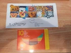 GB 1990 Greetings Stamps on First Day Cover, FDI, Plus Labels In RM Booklet