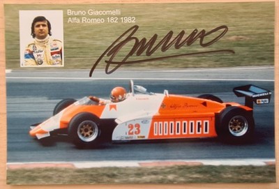 Bruno Giacomelli Alfa Romeo 1982 original Autogramm Foto 