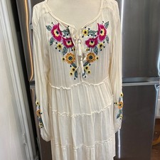 Free People Cream Textured Fabric