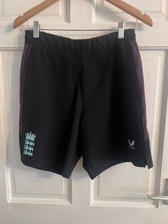 Castore England Cricket Player Issue Training Shorts Size Small Black