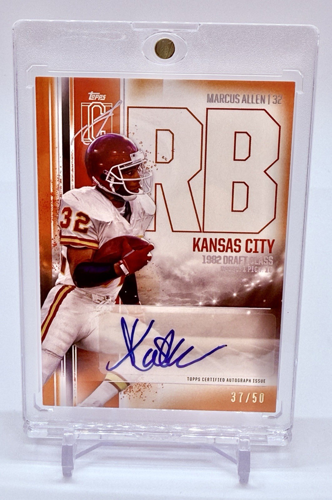 2024 Topps Signature Class Marcus Allen Veteran Auto Orange #’d/50 KC Chiefs