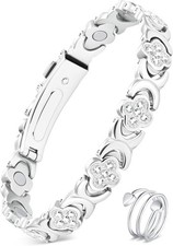 Feraco Pure Copper Bracelets  Rings for Women, Ultra Strength Magnetic Bracelet