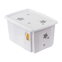 Keeeper Stars Aufbewahrungsbox Mit Deckel Weiß 45L