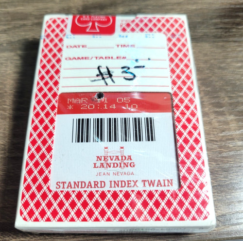OBSOLETE NEVADA LANDING HOTEL CASINO JEAN NEVADA PLAYING CARDS SEALED HOLE PUNCH