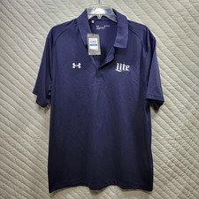 NEW Under Armour Miller Lite  XL Golf Loose Polo Shirt Mens  X-Large Blue