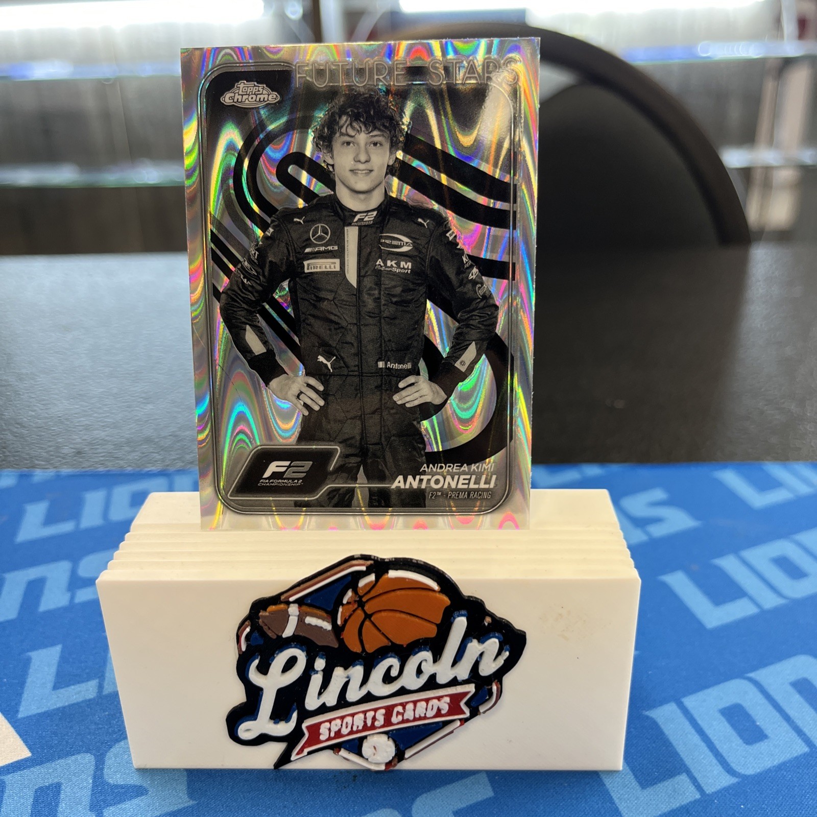 2024 Topps Chrome F1 Andrea Kimi Antonelli Black & White RayWave #22