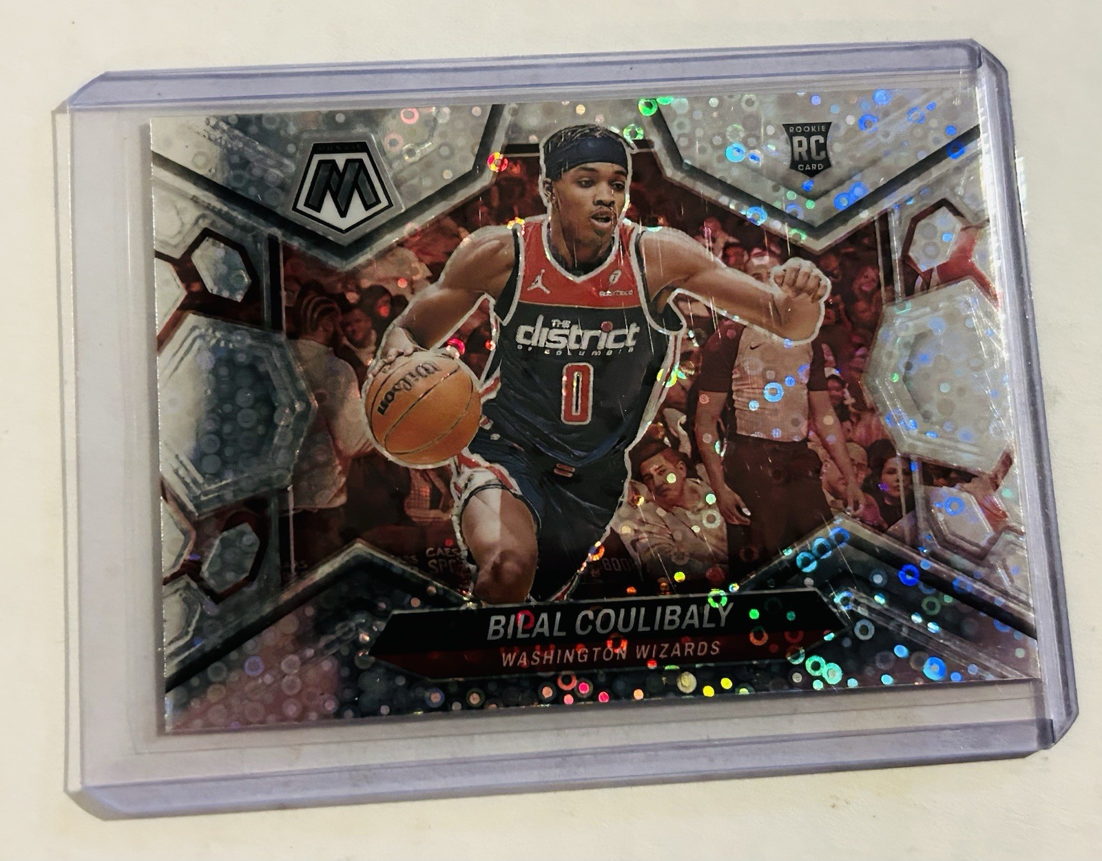 2023 Panini Mosaic Bilal Coulibaly Fast Break Disco Prizm Variation Rookie #235