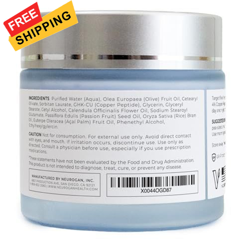 neurogan ghk cu copper peptide face cream Neurogan GHK-Cu Copper Peptide Face Cream | 4% Peptides 2 Fl Oz (Pack of 1)