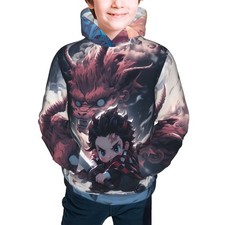 Demon Slayer Anime Hoodie Teens Sweatshirt Pullover Novelty Hoody Birthday Gifts