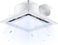 Lumllsaji Bathroom Exhaust Fan with Light 8" 110CFM 12W LED