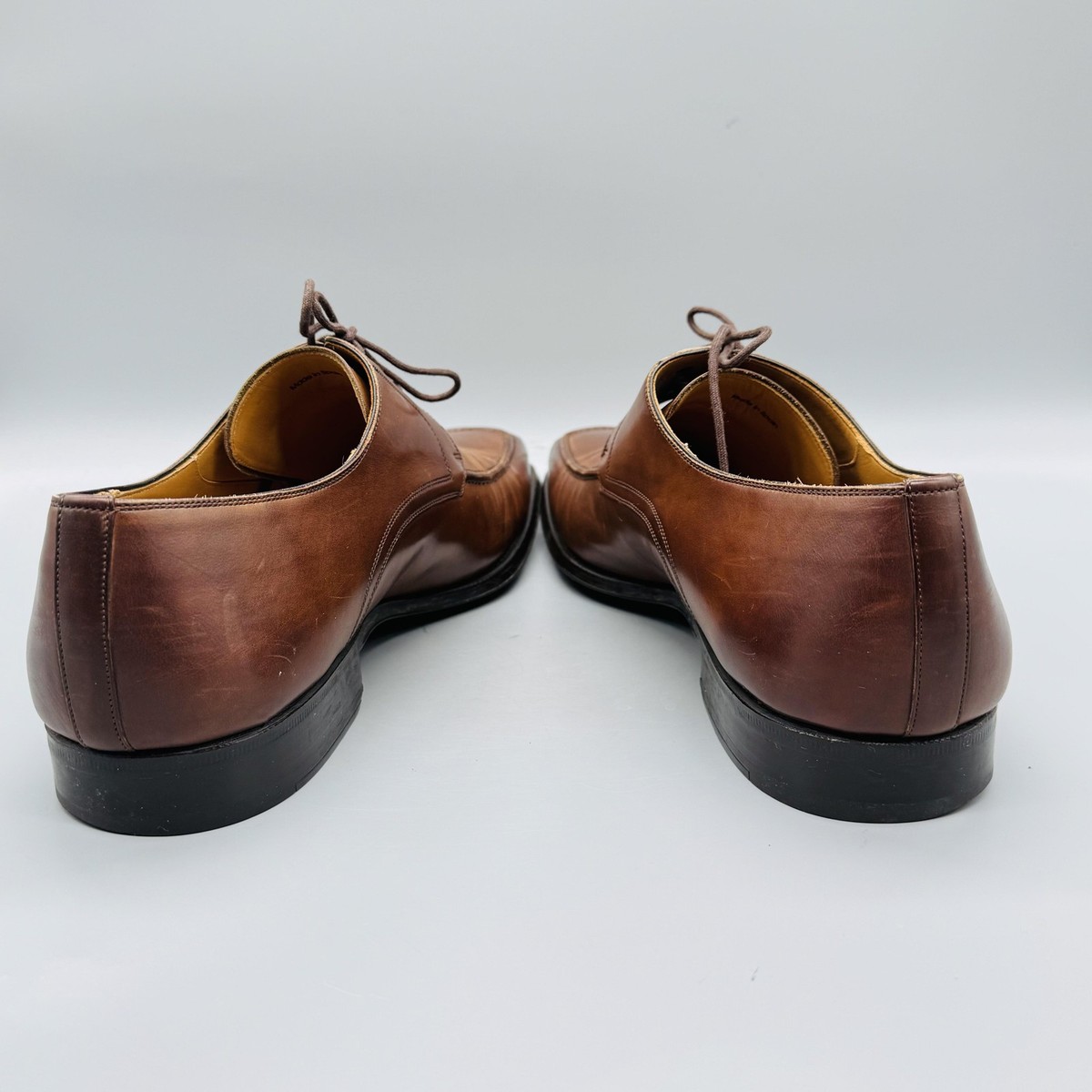 Magnanni Oxford Shoes Mens 11.5 Brown Leather Apron‎ Toe Lace Up 18773 Portugal Alva Men main image 3